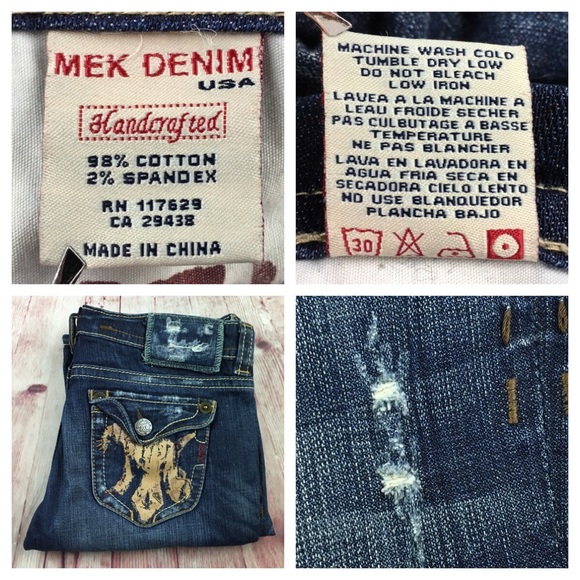 💙MEK DENIM Santiago Straight Leg denim jean sz 29 - Picture 4 of 8